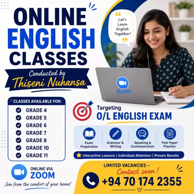 ENGLISH ONLINE CLASSES