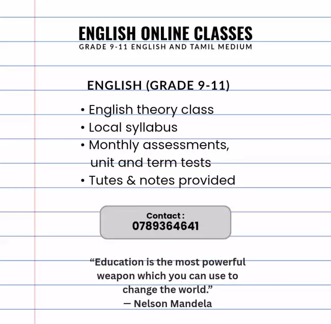 English Online Classes (Grade 9-11)