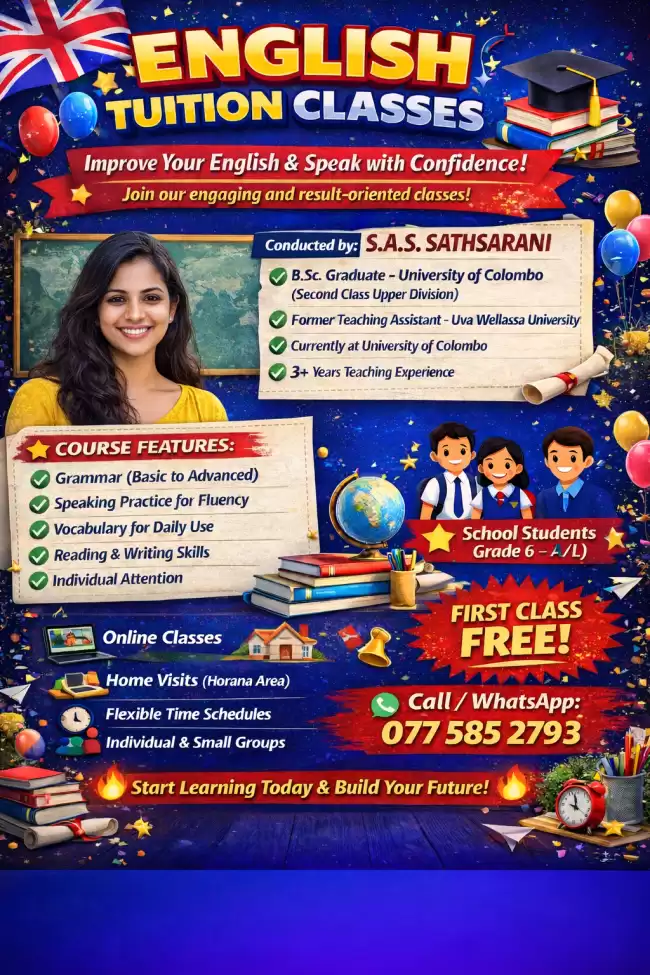 🌟✨ ENGLISH TUITION CLASSES ✨🌟 🚀 Build Your English Fluency and Speak Confidently!