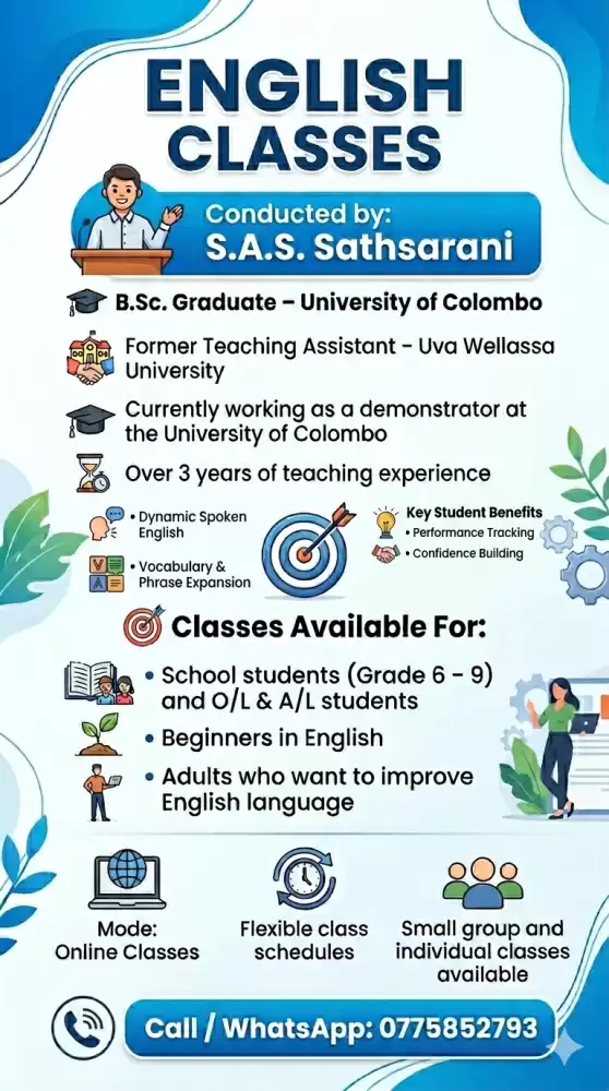 🌟✨ ENGLISH TUITION CLASSES ✨🌟 🚀 Speak English Confidently & Fluently!