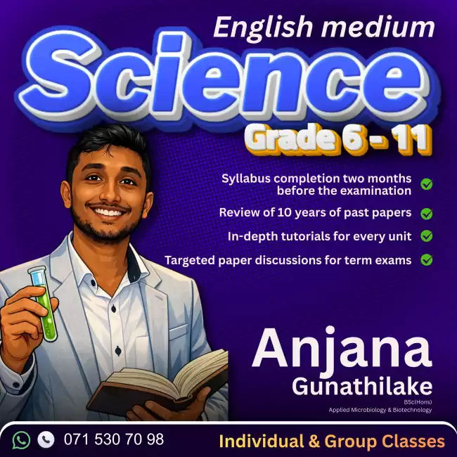 Englsih Medium Science Classes (Grade 6-11)