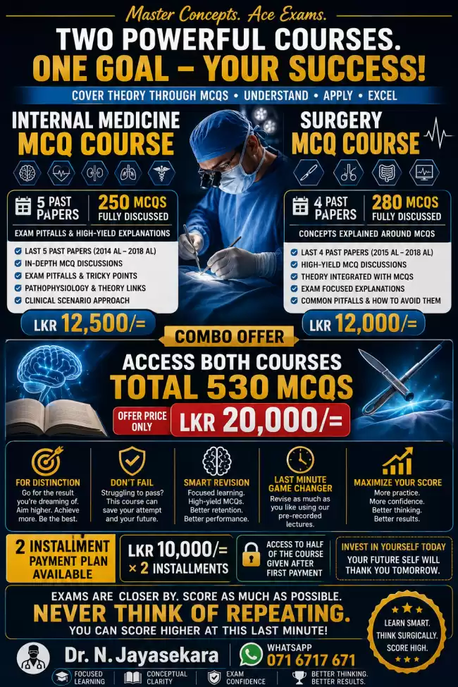 ERPM/MBBS SURGERY/INTERNAL MEDICINE MCQ COURSE