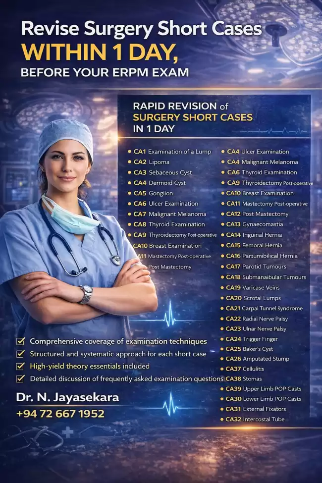 ERPM Surgery clinical short cases Course