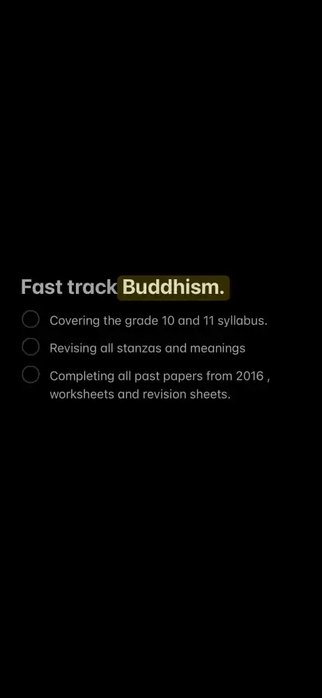 Fast track buddhism for Grade 10&11( 2026OL)