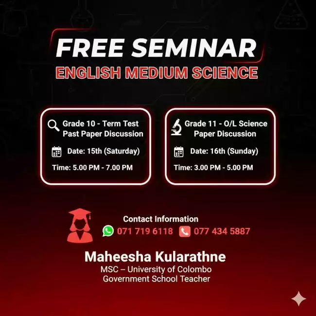 Free seminar for Science
