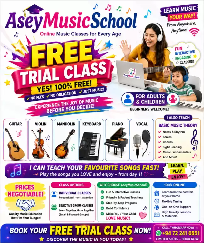 FREE TRIAL MUSIC CLASSES!!
