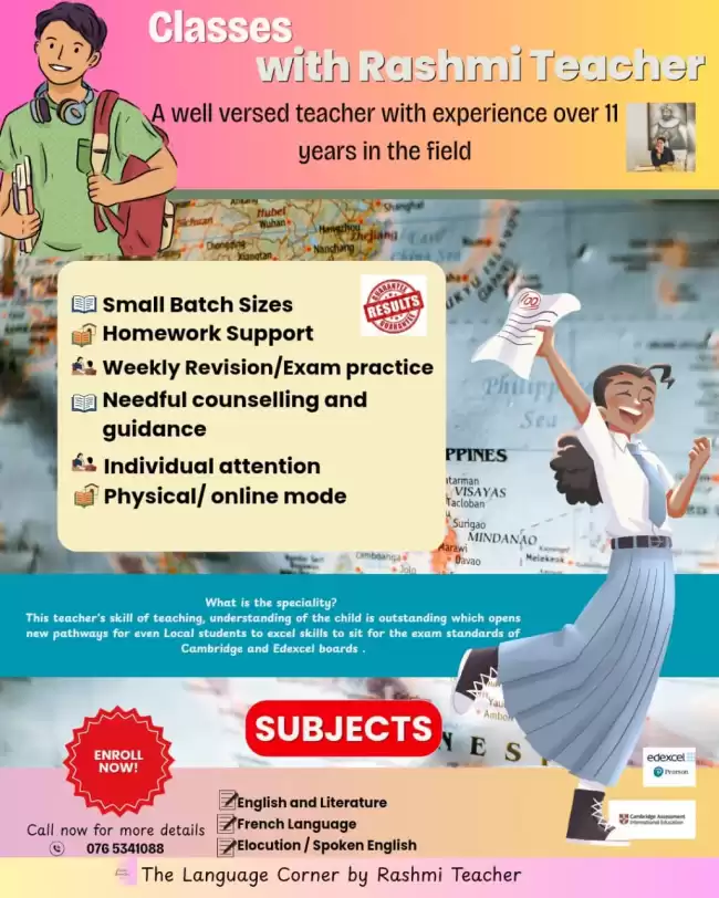 French , English and Literature classes