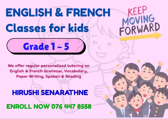 FRENCH & ENGLISH Classes for Kids