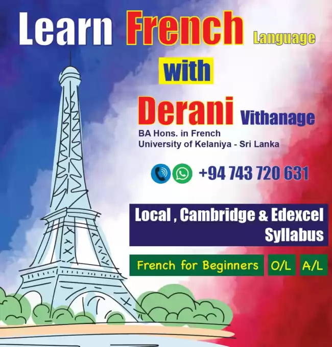 French For A/L Students(French For A/L Students Online & Physical, Beginners, O/L), Beginners, O/L