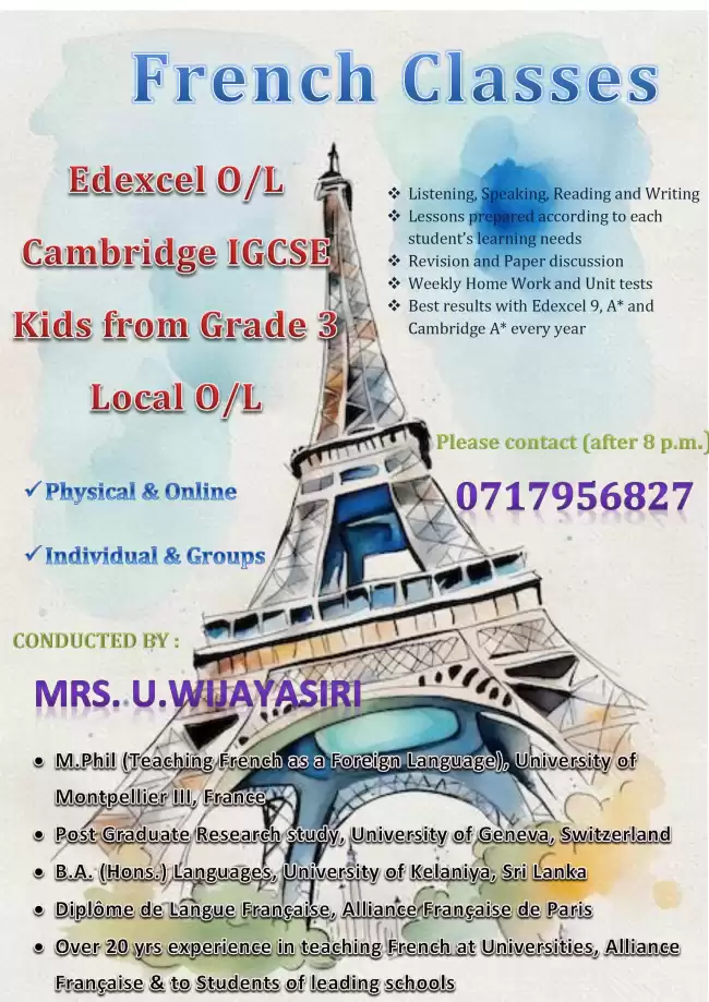 French GCE O/L & A/L , Edexcel & Cambridge O/L, AS & AL