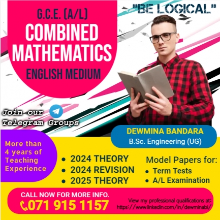 G C E (A/L) Combined Mathematics - English Medium