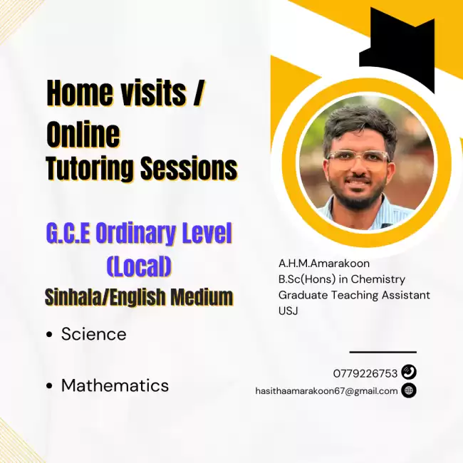 G.C.E (O/L) Science English/Sinhala Medium Classes