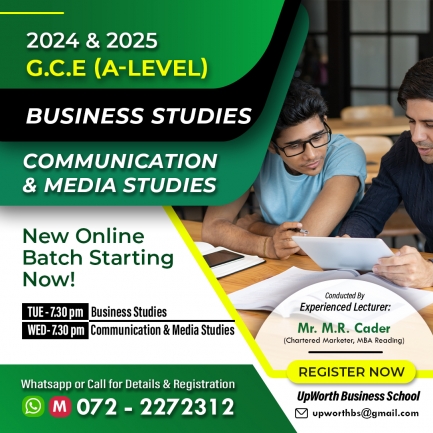GCE A/L Business Studies (English) Online Classes