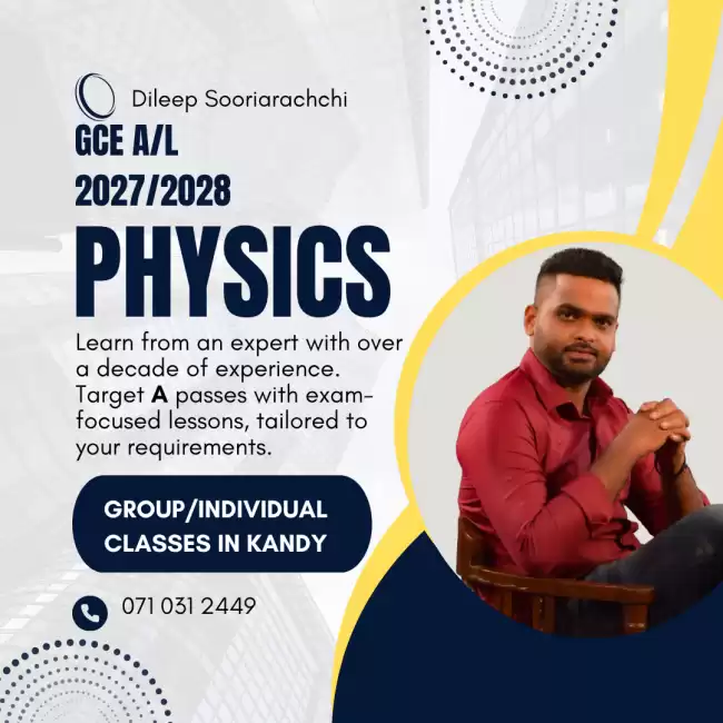GCE A/L Physics - Group/ Individual classes