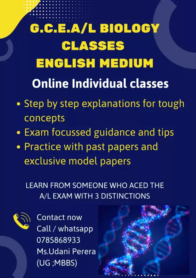 GCE AL Biology (English medium)