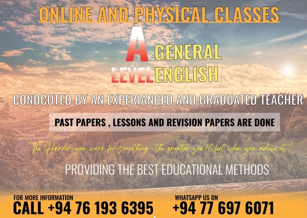 General English Classes for G.C.E A/L