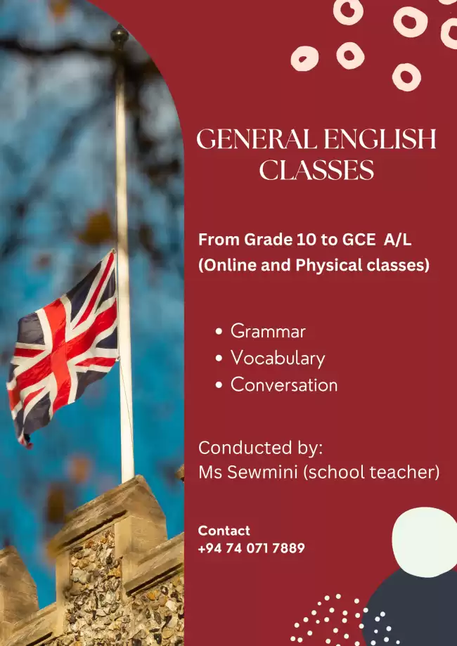 General English Classes from Grade 10 to