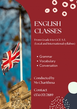 General English GCE O/L and GCE A/L Paper and Theory class (Online and Physical class)