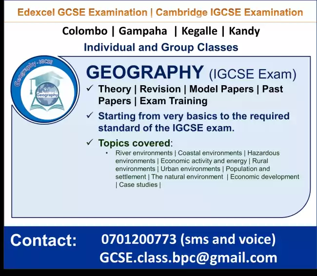 GEOGRAPHY (IGCSE Exam)