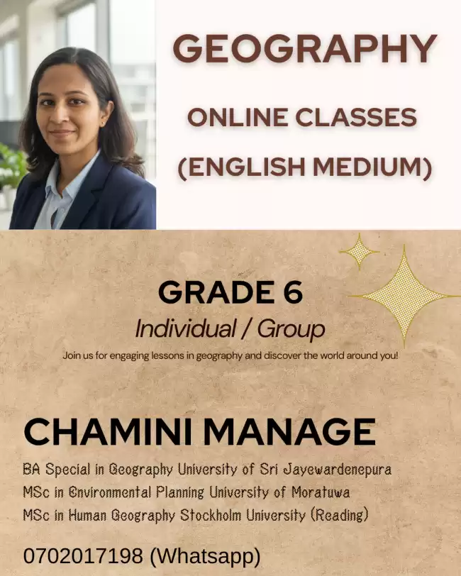 Geography Teacher (English Medium)