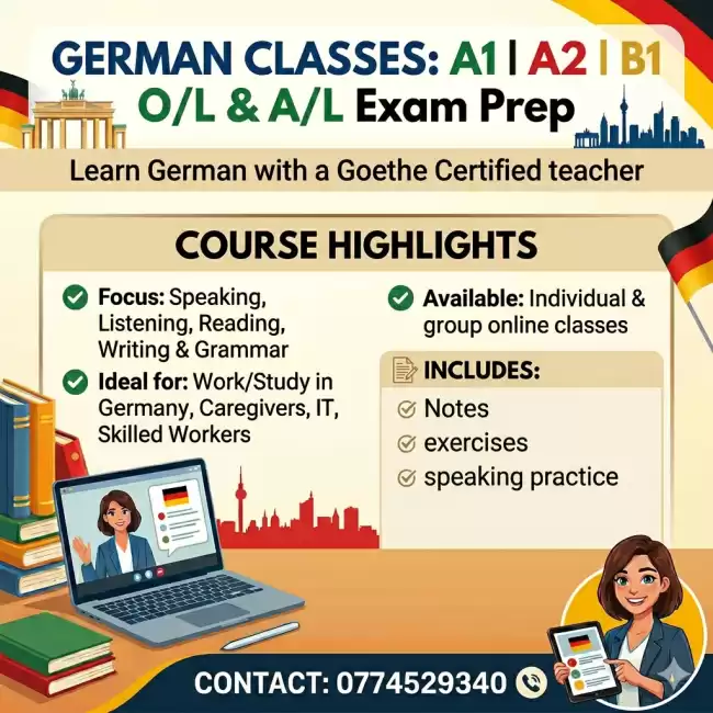 German Classes – A1, A2, B1 | O/L & A/L