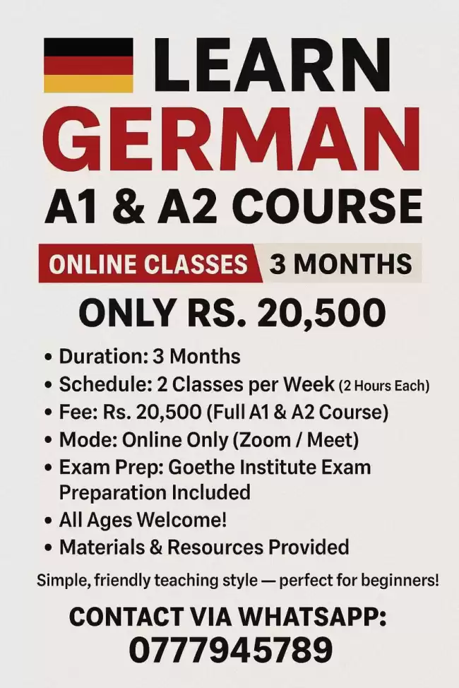 German Course A1 and A2