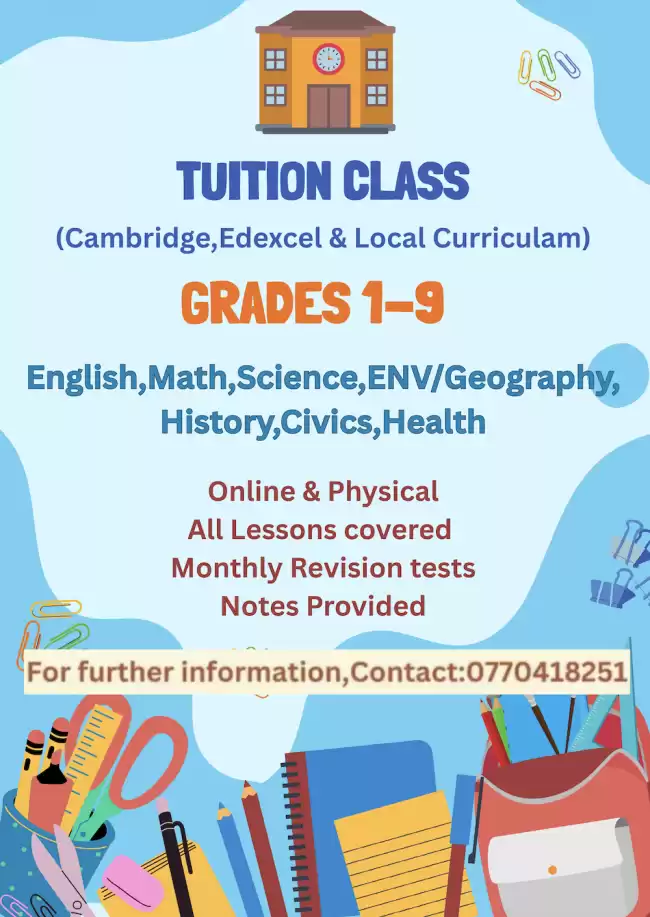 Grad 1-10 Local, Edexcel & Cambridge Syllabus 🌐 ONLINE CLASSES