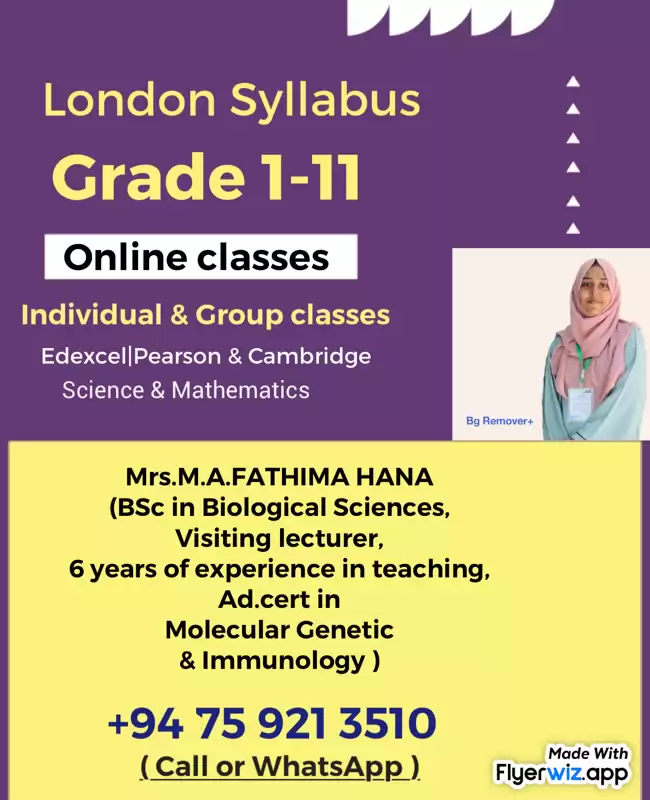 Grade 1-5 (Science,Mathematics and English)