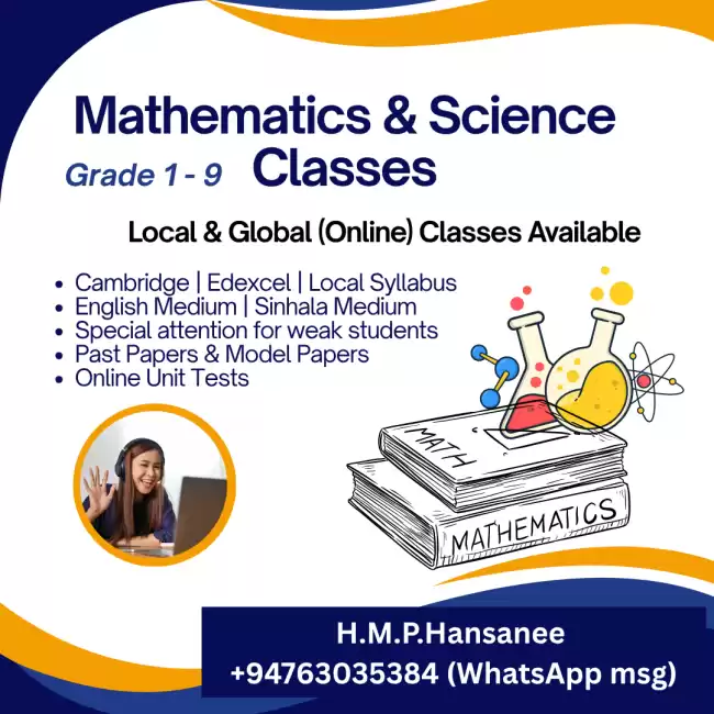 Grade 1 - 9 Mathematics & Science Classes