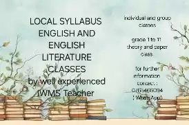 Grade 1 to 11 , ENGLISH and English literature local syllabus