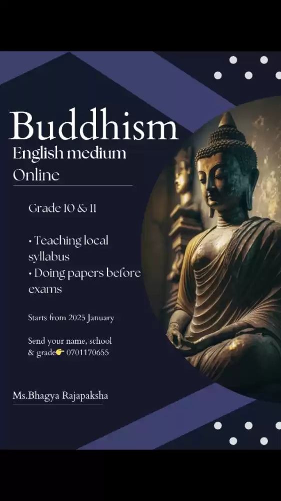 Grade 10&11 Buddhism english medium