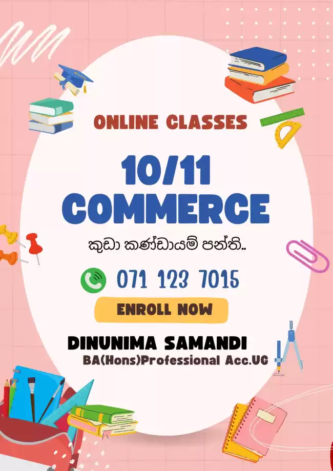 Grade 10/11 Commerce ( sinhala medium)