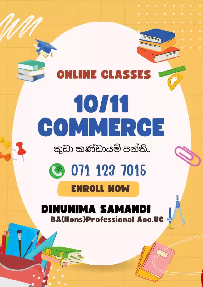 Grade 10/11 Commerce (Sinhala medium)