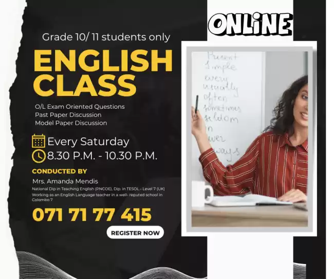 Grade 10/ 11 English Online Class