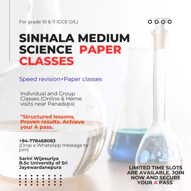 Grade 10 & 11 G.C.E O/L Science