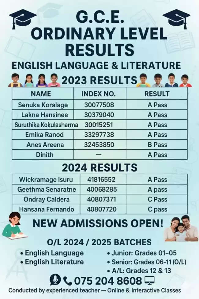 Grade 11 O/L English Class
