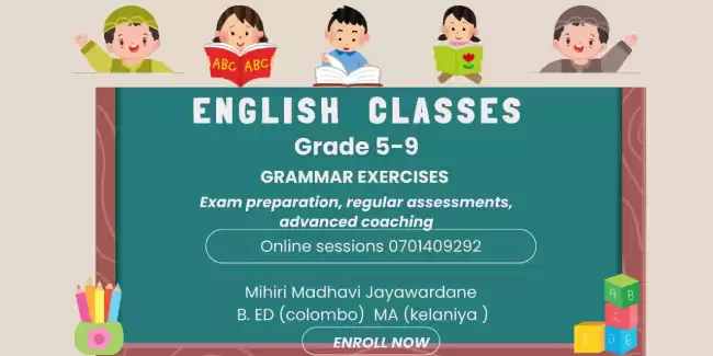 Grade 5-9 English Online Sessions