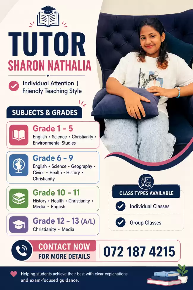 Grade 6 - 11 English medium History classes
