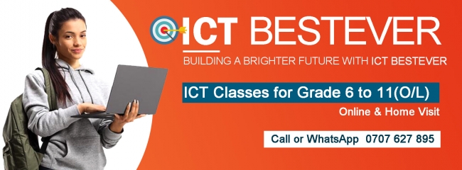Grade 6 - 11(O/L) ICT Classes Online or Home Visited