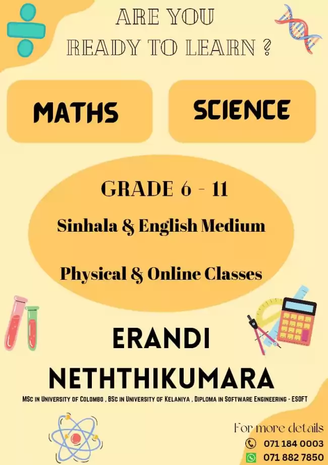 Grade 6-11 (O/L) Mathematics/ Maths : (English/Sinhala Medium) :(Local/Cambridge Syllabus)
