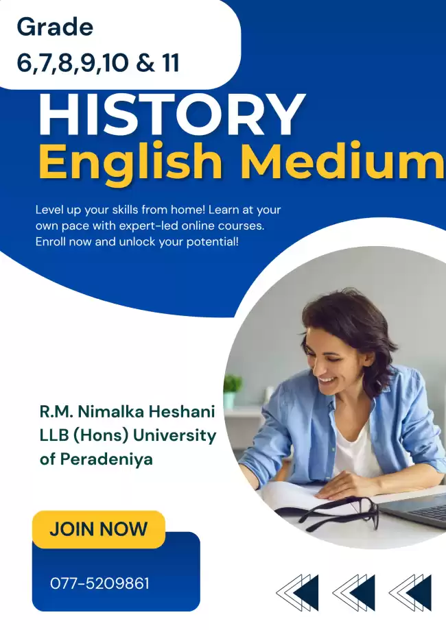 Grade 6,7,8,9, 10 & 11 - History