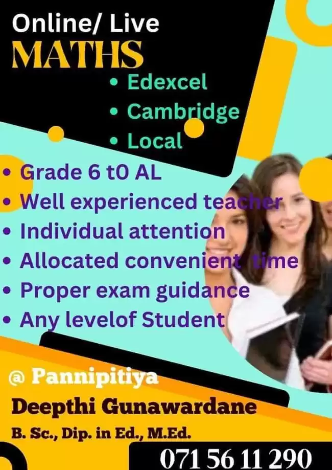 Grade 6 - AL Edexcel, Cambridge, Local Maths (Online/Live)