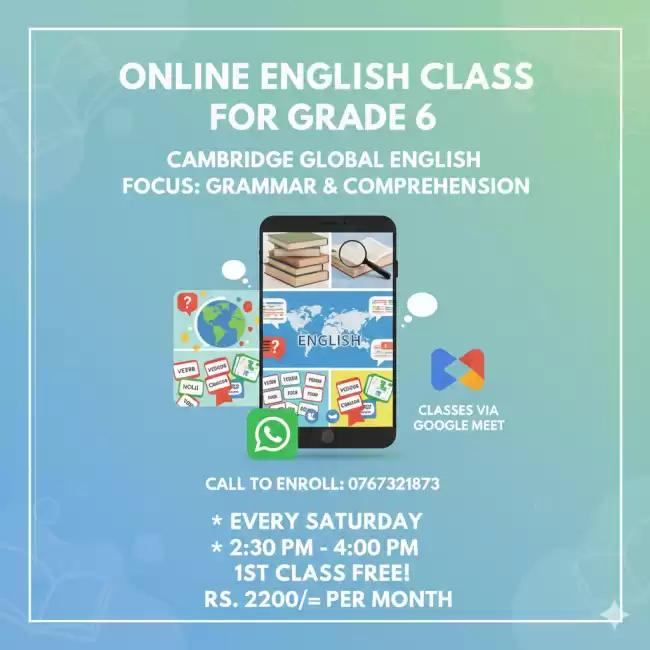 GRADE 6 ONLINE ENGLISH CLASSES