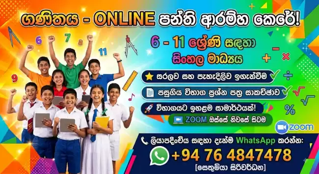 Grade 6 to 11 Maths Class(S.M)