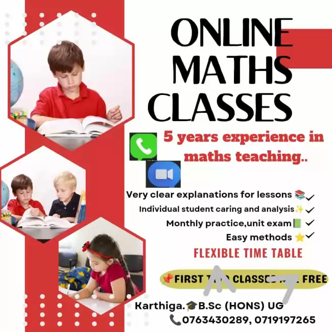 Grade 7 to 11 English medium maths Classes