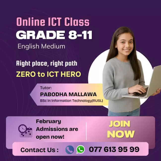Grade 8-11 Online ICT class (English medium)