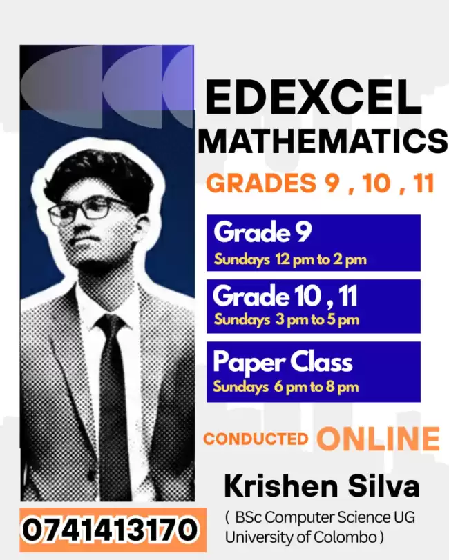 GRADE 9 , 10 , 11 Edexcel Mathematics Online Classes