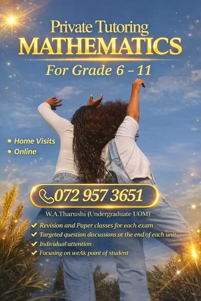 GraO/L mathematics English medium/sinhala medium