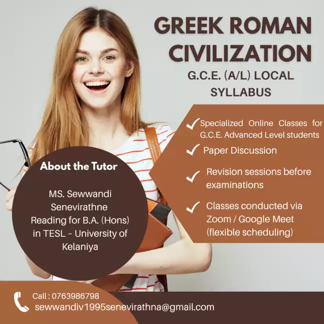 Greek Roman Civilization Advanced level Tutor