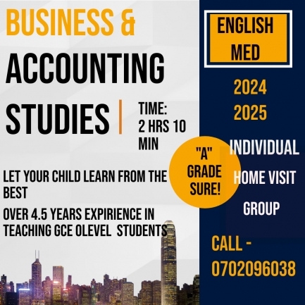 Group Classes For GCE Olevel Business & Accounting